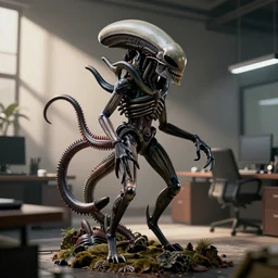 Xenomorph in office dress