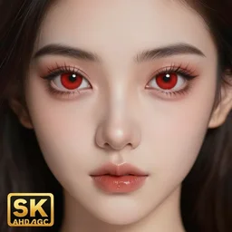 red eyes, 4k, artstation