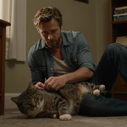 ryan gosling turning into a cat