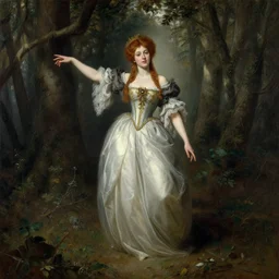full body portrait of forest queen akimbo, highly detailed painting by gaston bussiere, craig mullins, j. c. leyendecker, 8 k, mid shot