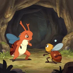 neopets fighting bugs in a cave led by steven steagal