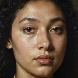 cleopatra by kehinde wiley and rembrandt. photorealistic facial features, portrait, detailed face, ultra high details, large, close - up.