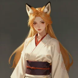 A potrait of a beautiful, shapely woman with fox ears wearing a modest kimono from Skyrim, waifu, digital painting, by a professional manga illustrator, Stanley Artgerm Lau, WLOP, Rossdraws, LeraPi, and Sakimichan, digtial painting, trending on ArtStation, deviantart, SFW version