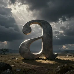 the letter 'a' stylised in graphic design, professionally designed typography