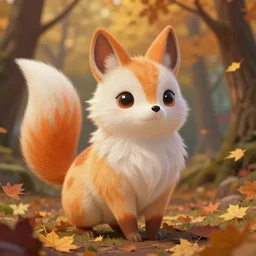 cute autumnal kitsune, d & d, fantasy, portrait, highly detailed, digital painting, trending on artstation, concept art, sharp focus, illustration, art by artgerm and greg rutkowski and magali villeneuve