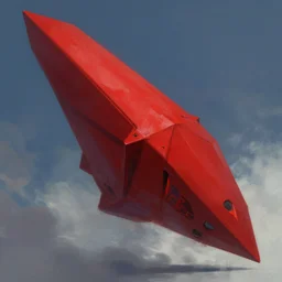 a digital painting of a giant red object in the sky, concept art by mike winkelmann, cgsociety, fantasy art, angular, dystopian art, concept art