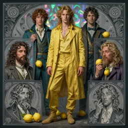 a portrait of a lemon fantasy character portrait, ultra realistic, cinematic, concept art, wide angle, intricate details, hologram, highly detailed by greg rutkowski, aaron horkey, gaston bussiere, craig mullins, simon bisley, arthur rackham