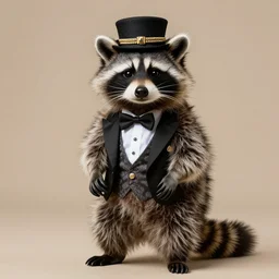 a raccoon dressed as a 1 9 2 0 s dandy