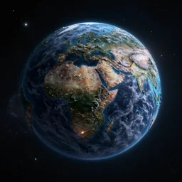 Dark matter globe near galaxy, photo realistic, 4k, 3d