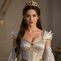 victoria justice with big chest as princess padme in star wars, 8k resolution, full HD, cinematic lighting, award winning, anatomically correct