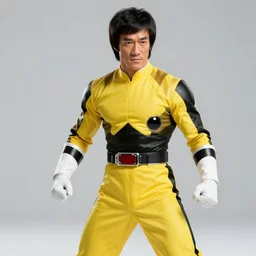 bruce lee as a yellow and black stripes luxurious power ranger by greg rutkowski, claude monet, conrad roset, takato yomamoto, rule of thirds, sigma look, beautiful