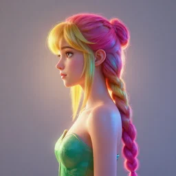 medium shot side - profile painted portrait, ellie bamber fairy, backlit, key lighting, smooth, gaudy colors, unreal engine render, octane render aesthetic, overlord, matte painting concept art, official fanart behance hd artstation by by atey ghailan, by greg rutkowski, by greg tocchini, by james gilleard, by joe fenton, by kaethe butcher, lois van baarle, ilya kuvshinov