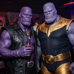 darkseid and thanos partying together