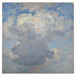 the incoherence of clouds by ross tran and claude monet, oil on canvas, masterpiece