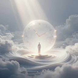 future fantasy with magic of time and chrono distortions, at gentle dawn white light, by adam varga, cinematic lighting, volumetric lighting, smooth, sharp focus, highly detailed, render in unreal engine 5, artstation, deviantart, behance, trending, epic composition, hd, octane, unreal engine, volumetric lighting, light rays, masterpiece, award - winning