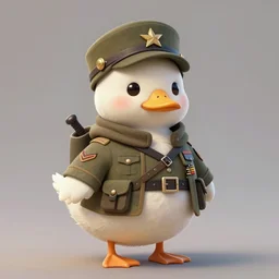 fullbody portrait of adorable, tiny, small white feathered duck ( round ) wearing full military gear, art by artgerm and greg rutkowski and magali villeneuve, d & d, fantasy, highly detailed, digital painting, trending on artstation, concept art, sharp focus, illustration