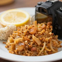 close - up focused dslr photograph of an panaman dinner, 8 k, high detail, volumetric lighting, hyperrealism, aesthetically pleasing, studio lighting, trending