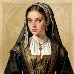 annasophia robb, traditional corsican, intricate, highly detailed, artstation, illustration, millais, leighton, bouguereau