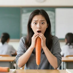 a carrot is a teacher, shocked by some news