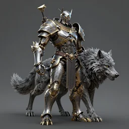 mechanical king of wolves, elden ring, by greg rutkowski by artgerm, by karol bak, 3 d, trending on artstation, octane render