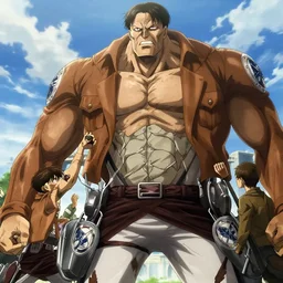 walter white taking down a 1 4 - metre titan in the show attack on titan, detailed, realistic, 4 k, hdr