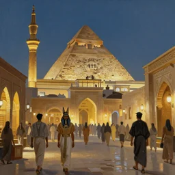bazaar zouk old egypt sky shine digital painting, artstation, concept art, illustration, cinematic lighting, art by artgerm and greg rutkowski and alphonse mucha