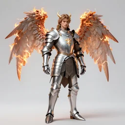 baroque character portrait, bright armor male dragon sorcerer with burning!!!!! + angel wings, ultra realistic, wide angle, intricate details, thunder artifacts, sharp focus, highly detailed by peter mohrbacher, hajime sorayama, wayne barlowe, boris vallejo, aaron horkey, gaston bussiere, craig mullins