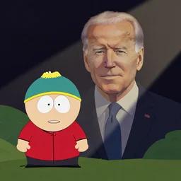 South Park art style, Joe Biden,