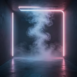 liminal space, realistic, empty, cold light, neon, flickering, steam, detailed, photography