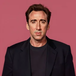 portrait of Nicolas Cage in Vampire's Kiss (1988), highly detailed, centered, solid color background, digital painting, artstation, concept art, smooth, sharp focus, illustration, Jason Edmiston, donato giancola, Joseph Christian Leyendecker, Les Edwards, Ed Repka, Derek Riggs, WLOP, Artgerm