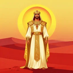 an ultra detailed vector image of solaire of astora dressed as the prince of persia, concept art by alphonse mucha and greg rutkowski, bright red desert sands, bright yellow and red sun, octane render, praise the sun