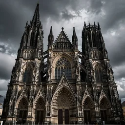a dark haunted cathedral