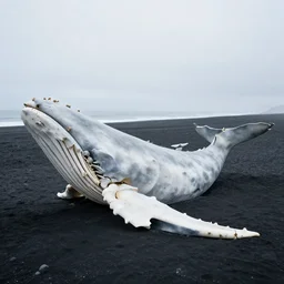 Whale skeleton stranded in a beach in Iceland, Sigma 28mm, photography