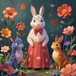 pixar, surreal hybrid animals, nostalgia for a fairytale, magic realism, flowerpunk, mysterious vivid colors by andy kehoe and amanda clarke en un mundo de Gediminas Pranckevicius