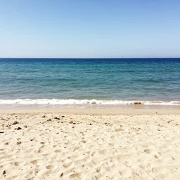 sunny beach and the sea, high quality, photo, ultra realism, holiday vibe