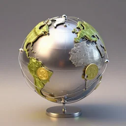 reward coin shrek metal globe connected network