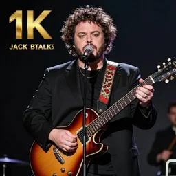 jack black holding guitar, epic photo, award winning art, 8 k,