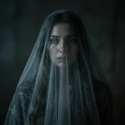 ghostly portrait of an invisible woman, mysterious, haunted, cinematic lighting, detailed, realistic
