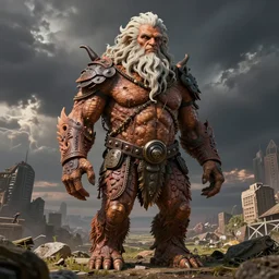 matchbox design of bigfoot as the eldergod in the style of charles dellshau
