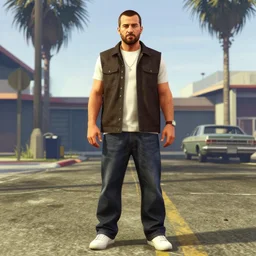 jonah hill as a gta v character, wide shot