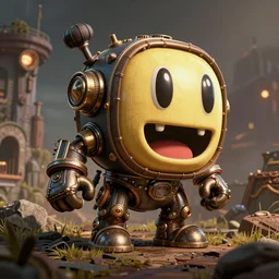 steampunk pacman, realistic octane render, high detail