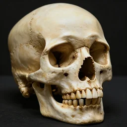 empty human skull