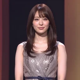 color video footage, a woman on the stage, japanese tv show.