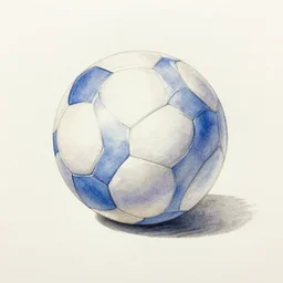 watercolour (pencil) drawing of a ball