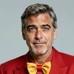george clooney as a clown, high detail