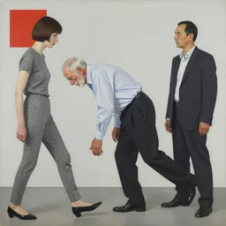 decollage painting old man strugling in stillness of the motion by adrian ghenie and takato yamamoto and edward hopper and mark ryden and tsutomu nihei, part by bridget riley, acrylic pour and splashing paint, very coherent, baroque elements, perfect anatomy, intricate design. pop art.
