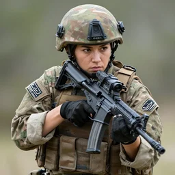 female special forces soldier, photography, highly detailed, brave, powerful