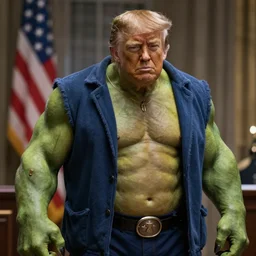 a portrait photograph of Donald Trump as an ork, DSLR photography