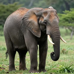 photo of an elephant eating leonardo decaprio