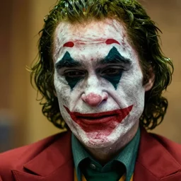 the joker is crying, photorealistic, highres